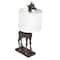Hello Honey® 28" Bronze Giraffe Table Lamp with Linen Shade